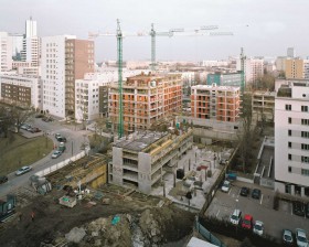 Zdjęcie pracy Duże getto. Widok z Inflanckiej 15 w kierunku południowo-wschodnim — 15 marca 2012, z cyklu Inne miasto